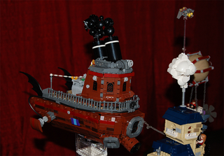 Illustration for article titled LEGO Steampunk Diorama Is All About The Rusty Vehicles
